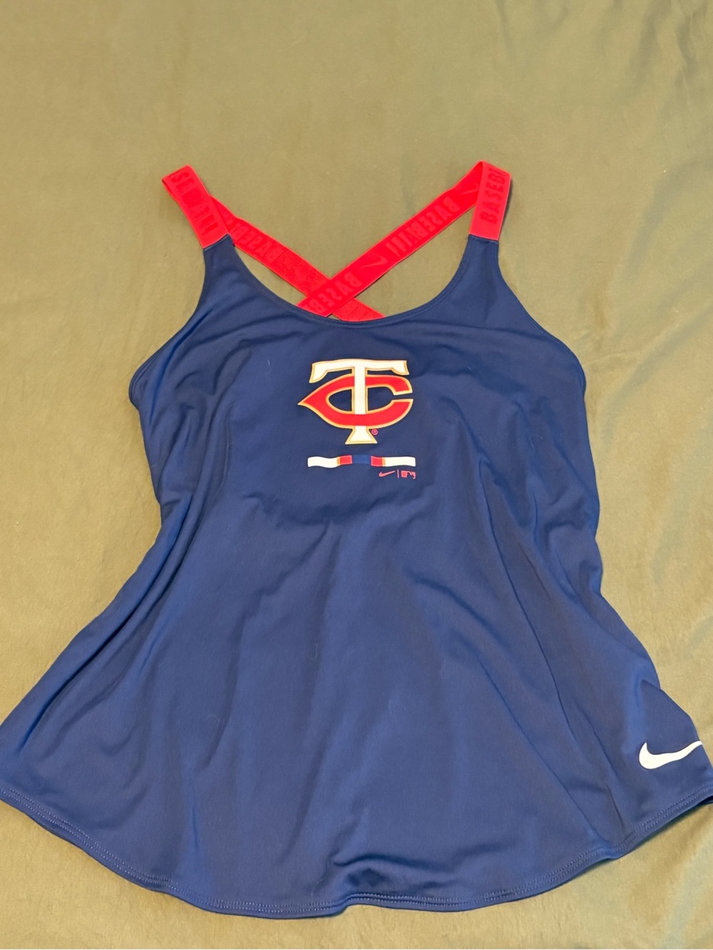 Nike Women’s Navy blue racer back tank top